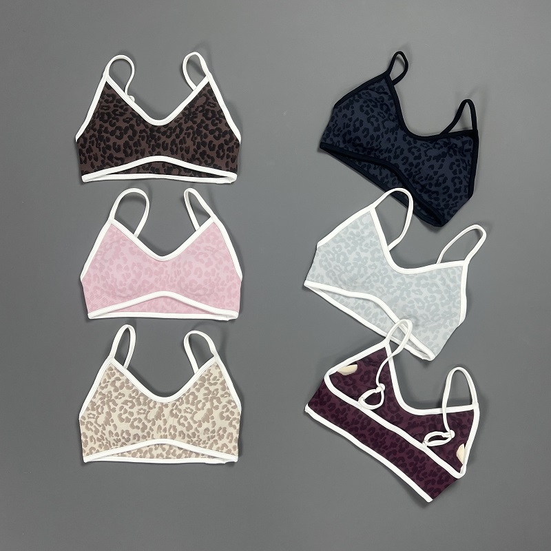Aquatic Sports Bra - HISTELLO Sports Bra Women Leopard Print