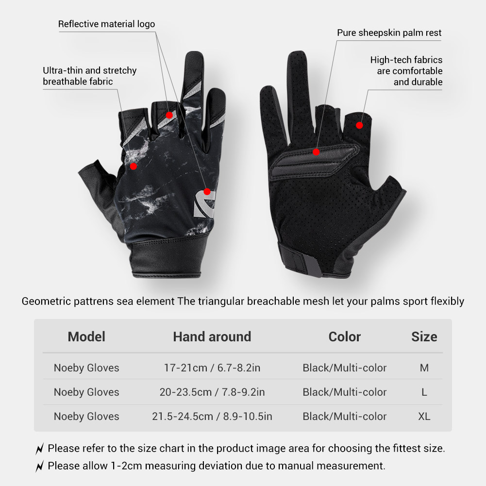 Noeby 3 Half-Finger Fishing Gl - Spearfishing Glove avis et prix