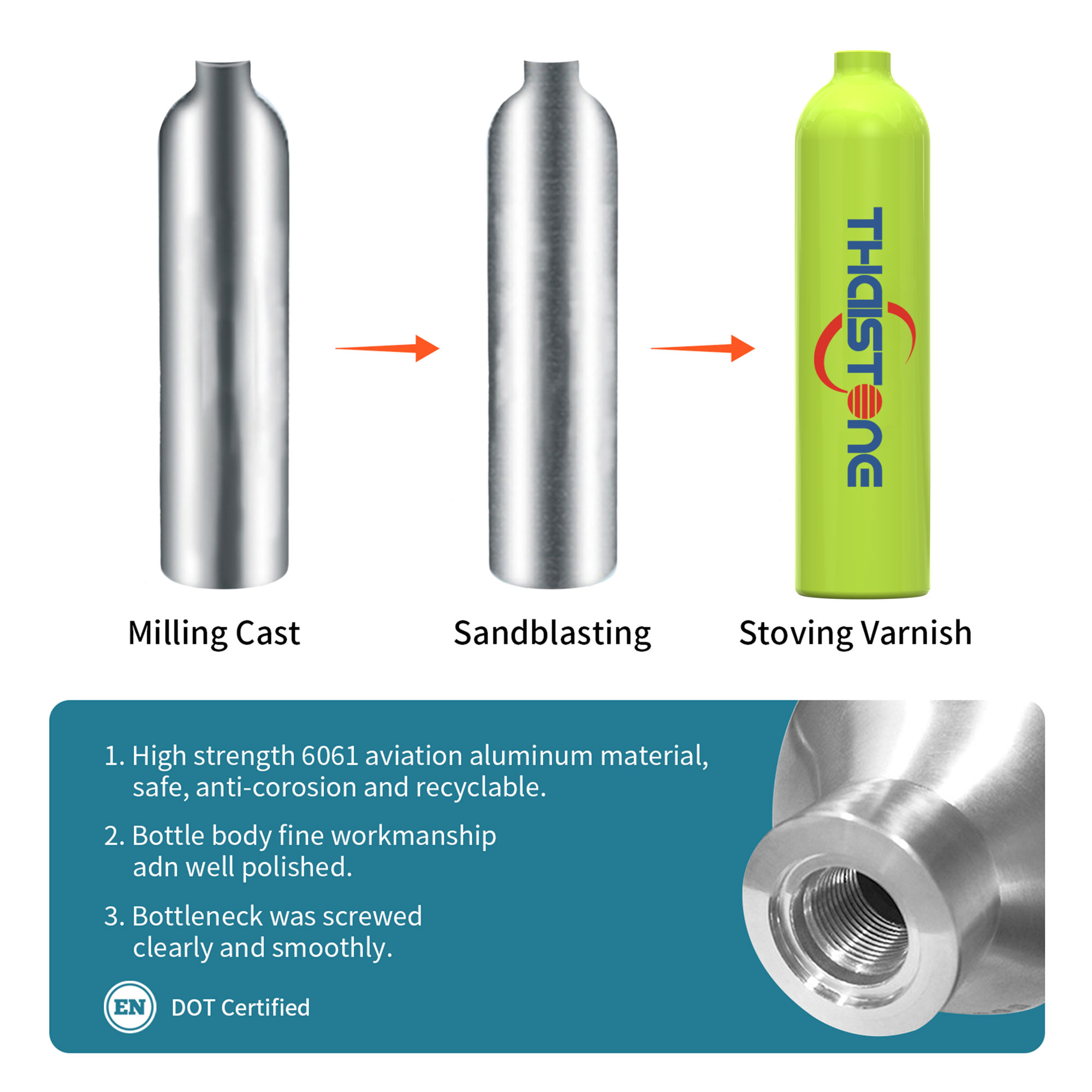 THAISTONE 1L Scuba Oxygen Tank - Aquatic Sports avis et prix