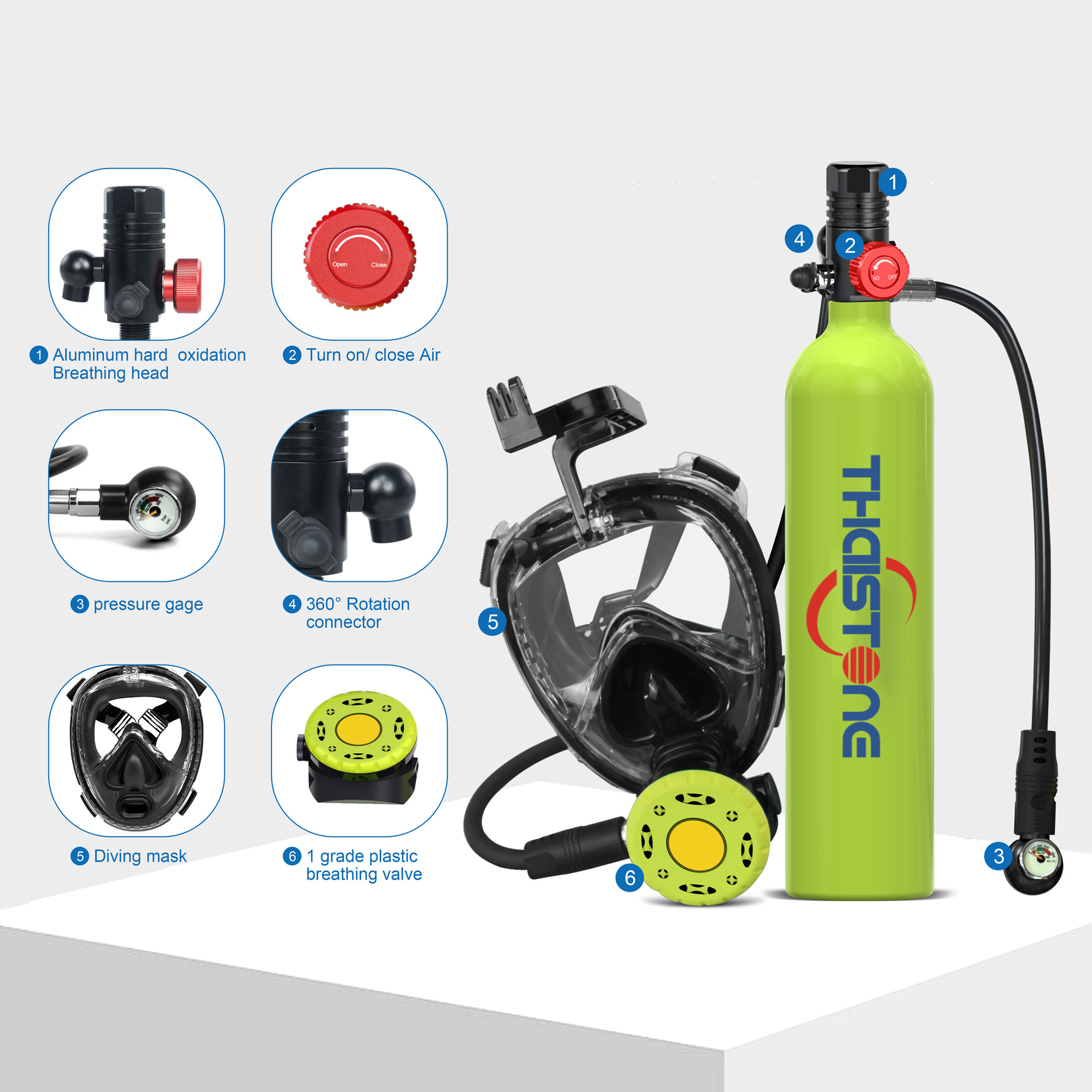 THAISTONE 1L Scuba Oxygen Tank - Aquatic Sports avis et prix