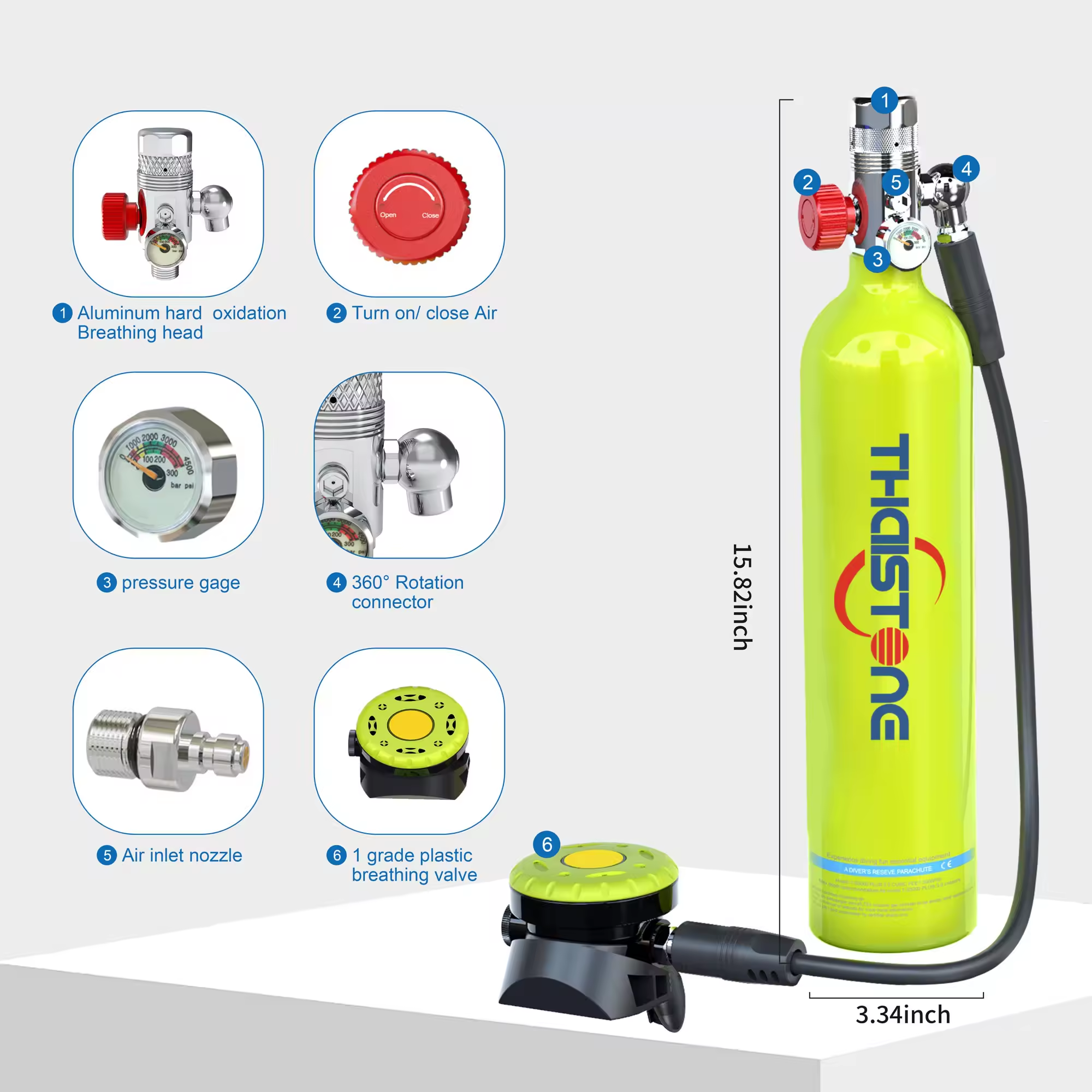 THAISTONE Colorful 1L Scuba Ox - Aquatic Sports avis et prix