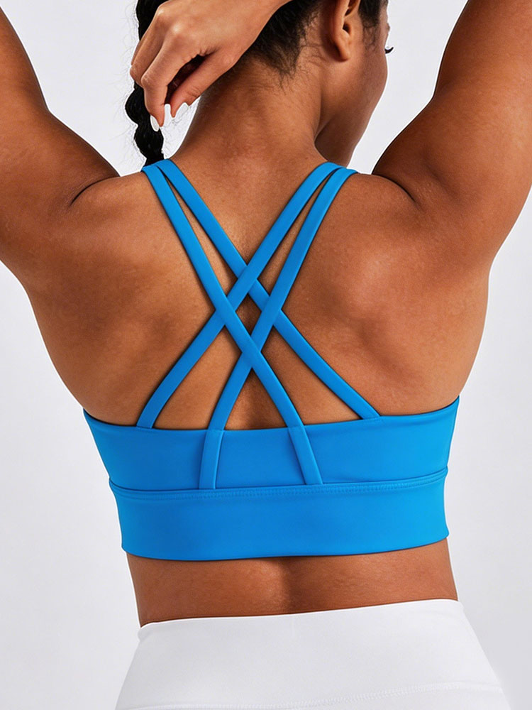 New Women's Solid Color High I - Aquatic Sports Bra avis et prix