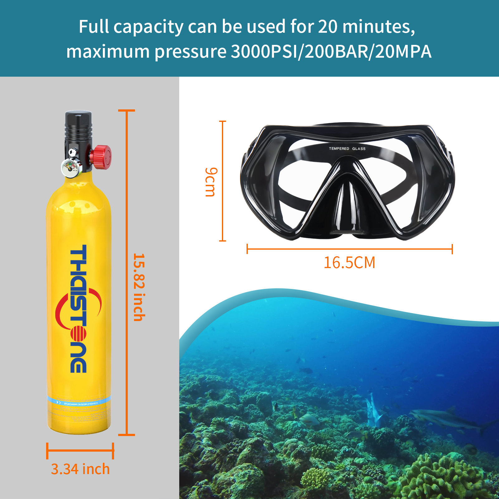 THAISTONE-1L Portable Scuba Di - Aquatic Sports avis et prix