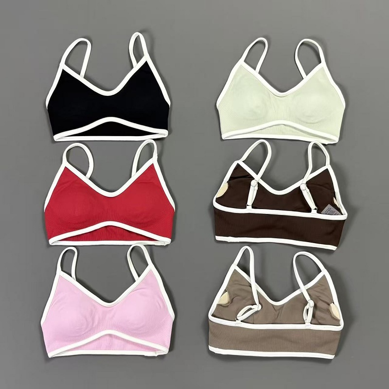 Women Contrastline Yoga Bra V  - Aquatic Sports Bra avis et prix