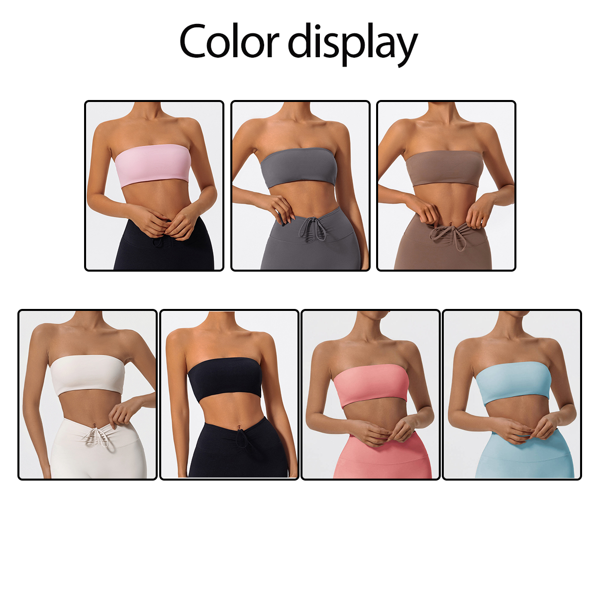 Strapless Sports Bra Gym Crop  - Aquatic Sports Bra avis et prix