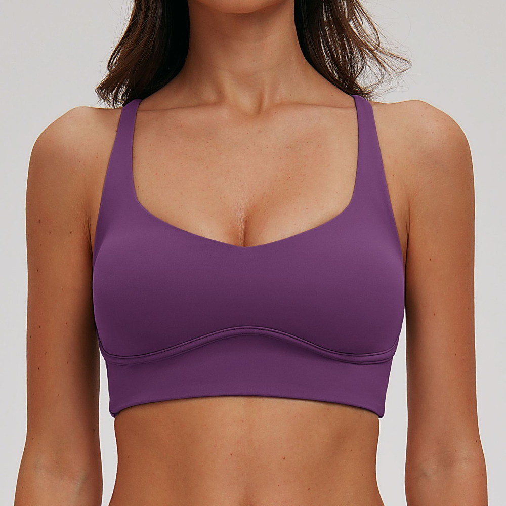 Sexy V-neck Sports Bra Yoga Un - Aquatic Sports Bra avis et prix